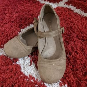 Tan American Eagle Mary Jane Flats